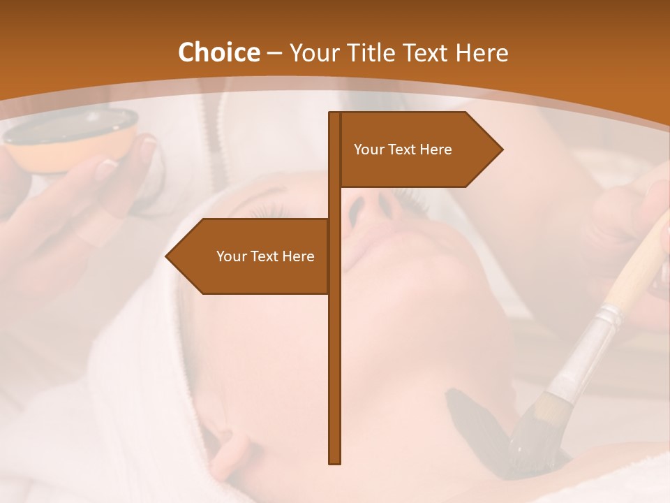 Beautiful Woman At The Spa Center For Face Care Session PowerPoint Template