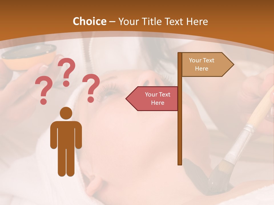 Beautiful Woman At The Spa Center For Face Care Session PowerPoint Template