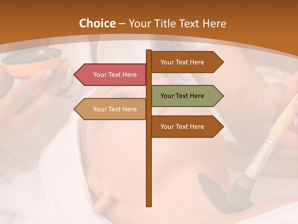 Beautiful Woman At The Spa Center For Face Care Session PowerPoint Template