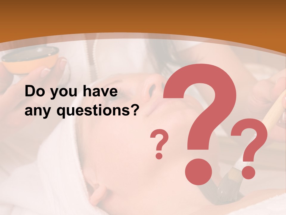 Beautiful Woman At The Spa Center For Face Care Session PowerPoint Template