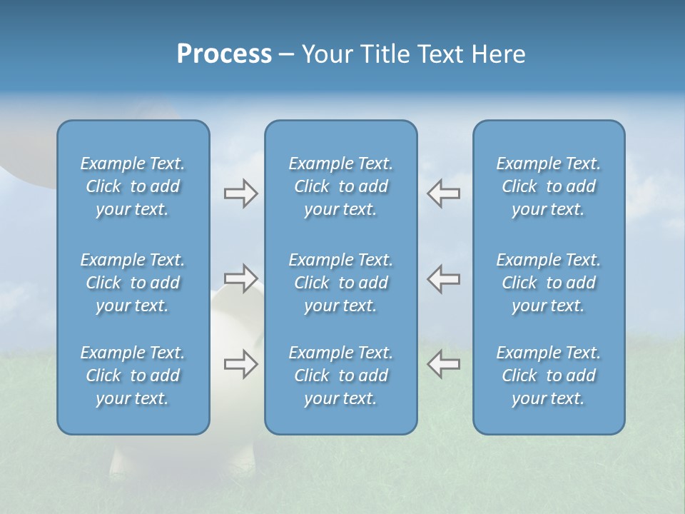 Coin Bank Sitting On Grass With Hand Putting In A Coin PowerPoint Template