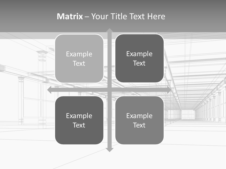 Abstract Architectural 3D Construction. Concept - Modern Architecture And Designing. PowerPoint Template