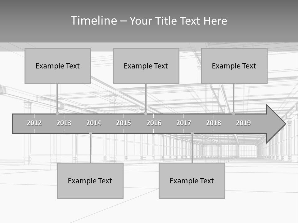 Abstract Architectural 3D Construction. Concept - Modern Architecture And Designing. PowerPoint Template