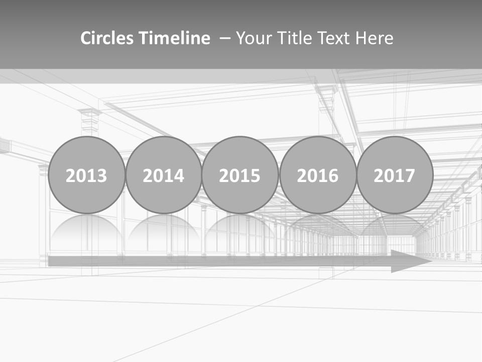 Abstract Architectural 3D Construction. Concept - Modern Architecture And Designing. PowerPoint Template