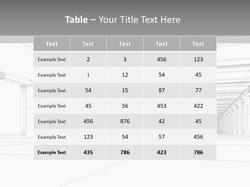 Abstract Architectural 3D Construction. Concept - Modern Architecture And Designing. PowerPoint Template