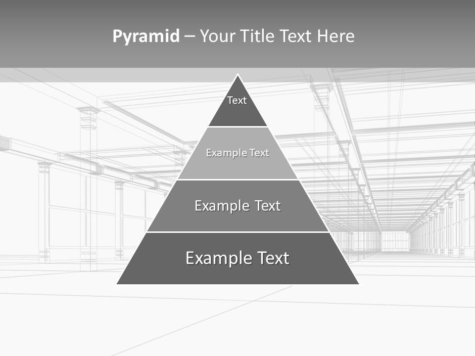 Abstract Architectural 3D Construction. Concept - Modern Architecture And Designing. PowerPoint Template