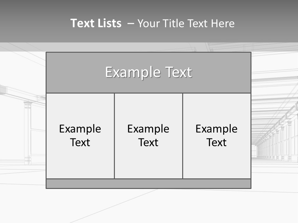 Abstract Architectural 3D Construction. Concept - Modern Architecture And Designing. PowerPoint Template
