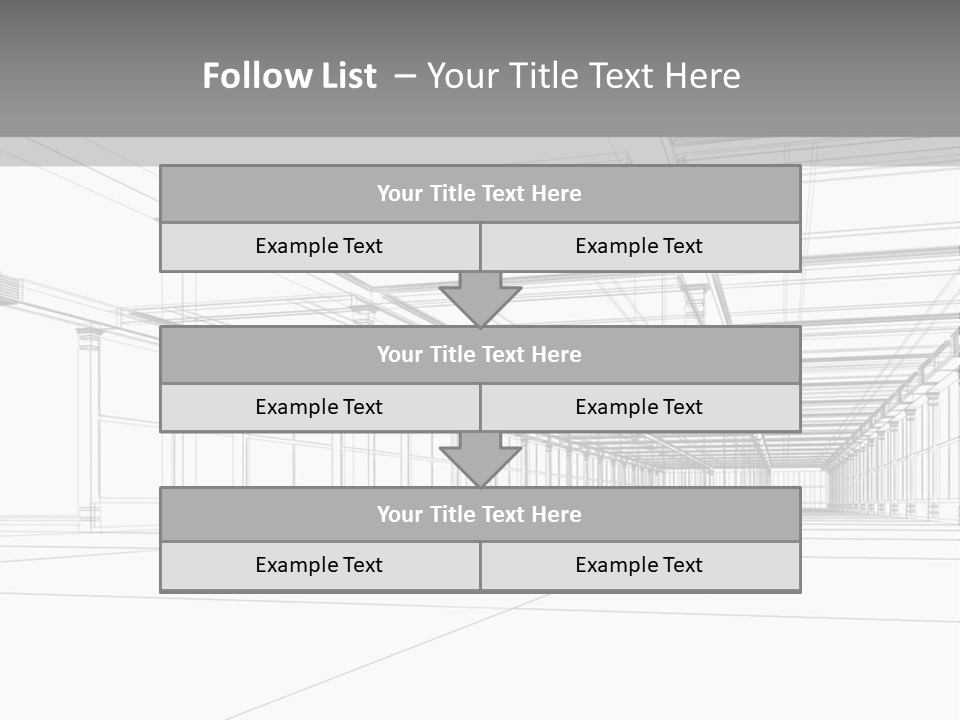 Abstract Architectural 3D Construction. Concept - Modern Architecture And Designing. PowerPoint Template