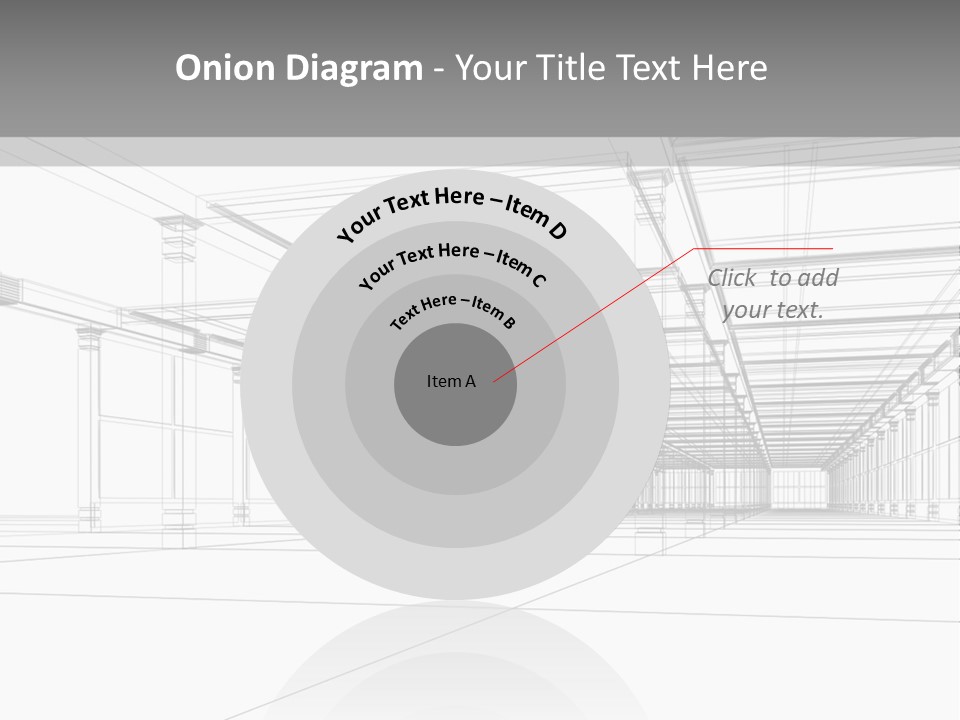 Abstract Architectural 3D Construction. Concept - Modern Architecture And Designing. PowerPoint Template