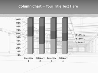 Abstract Architectural 3D Construction. Concept - Modern Architecture And Designing. PowerPoint Template