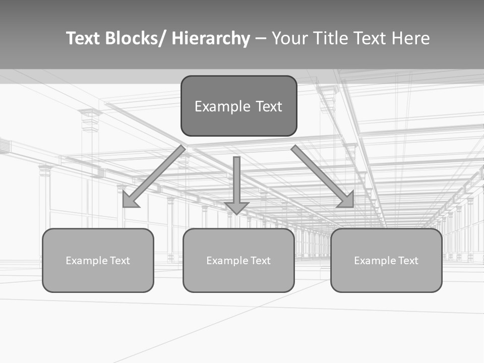 Abstract Architectural 3D Construction. Concept - Modern Architecture And Designing. PowerPoint Template
