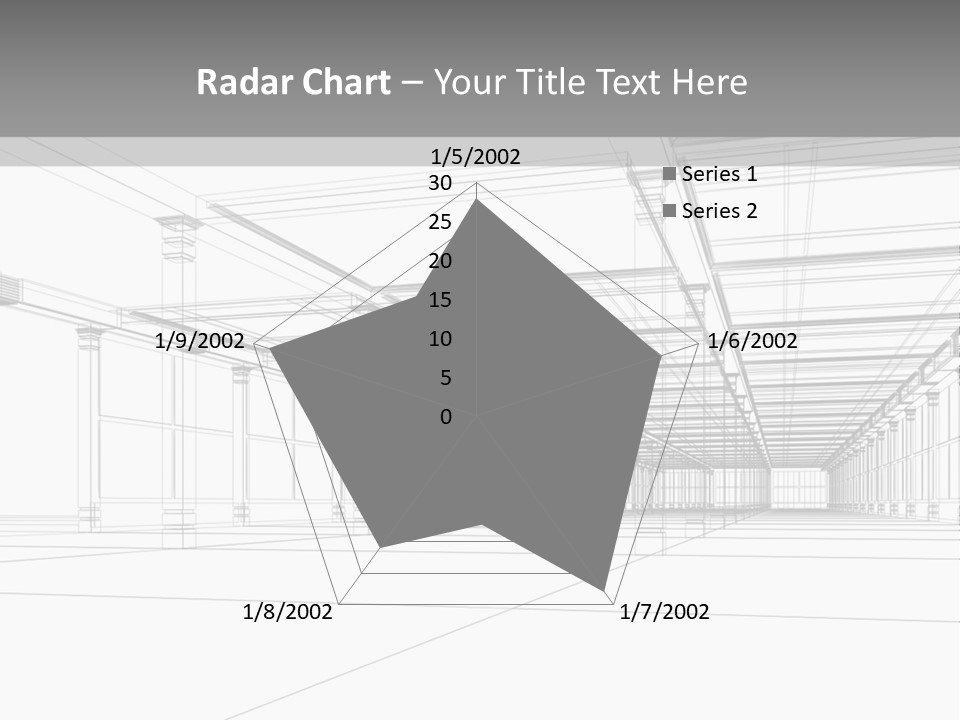Abstract Architectural 3D Construction. Concept - Modern Architecture And Designing. PowerPoint Template