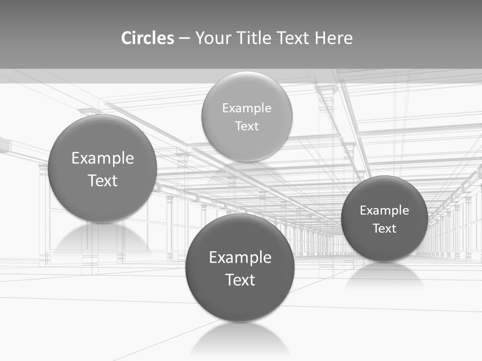 Abstract Architectural 3D Construction. Concept - Modern Architecture And Designing. PowerPoint Template