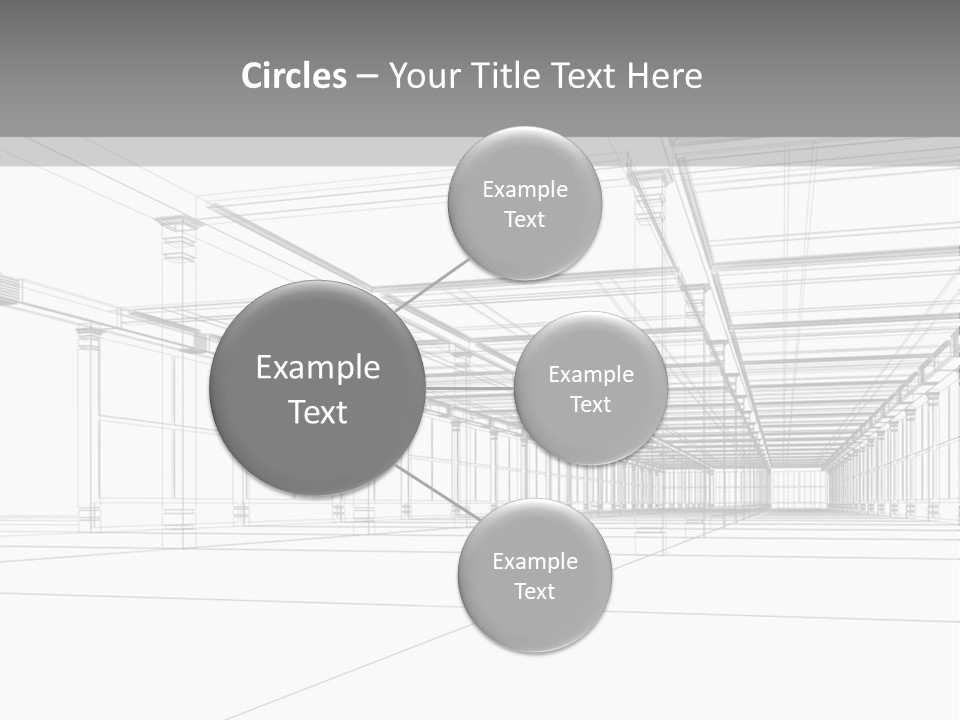 Abstract Architectural 3D Construction. Concept - Modern Architecture And Designing. PowerPoint Template