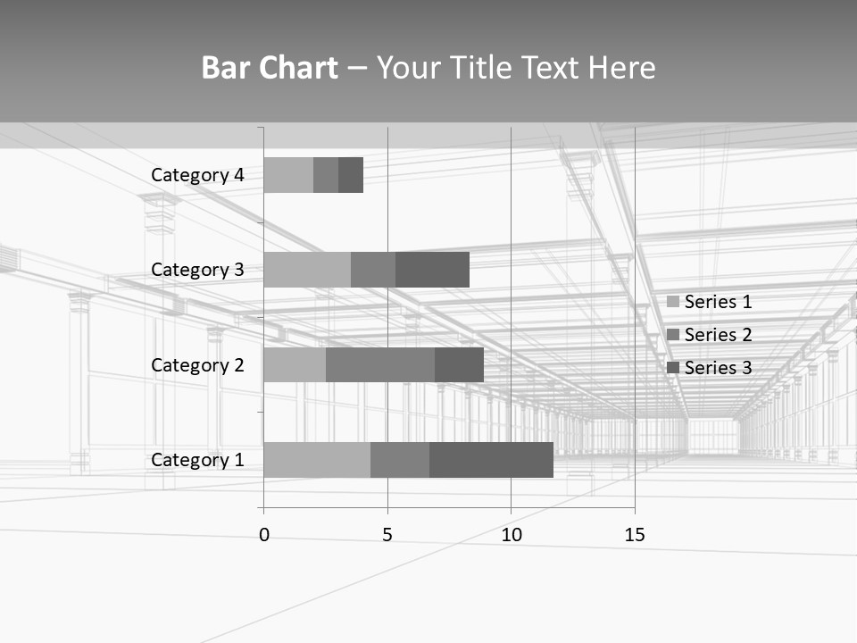 Abstract Architectural 3D Construction. Concept - Modern Architecture And Designing. PowerPoint Template