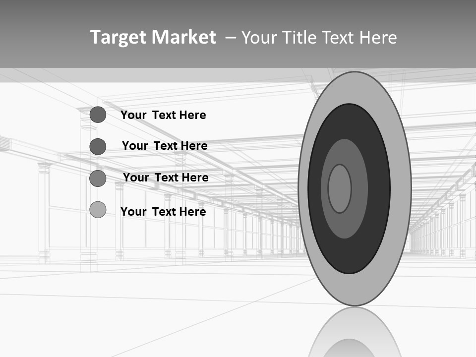 Abstract Architectural 3D Construction. Concept - Modern Architecture And Designing. PowerPoint Template