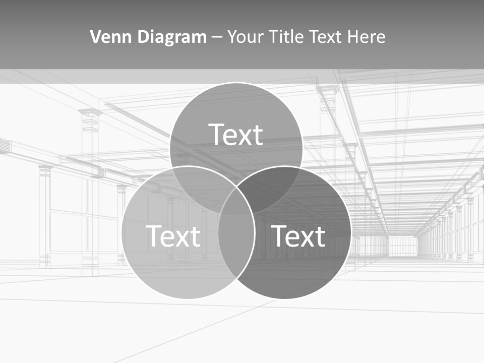 Abstract Architectural 3D Construction. Concept - Modern Architecture And Designing. PowerPoint Template