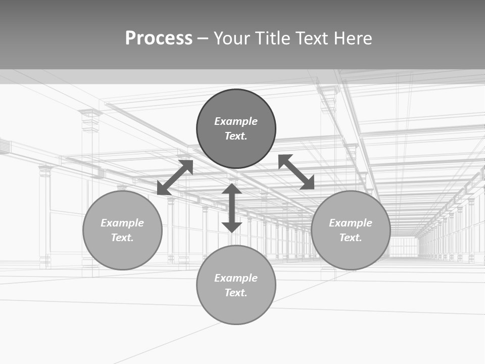 Abstract Architectural 3D Construction. Concept - Modern Architecture And Designing. PowerPoint Template