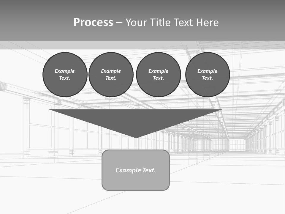 Abstract Architectural 3D Construction. Concept - Modern Architecture And Designing. PowerPoint Template