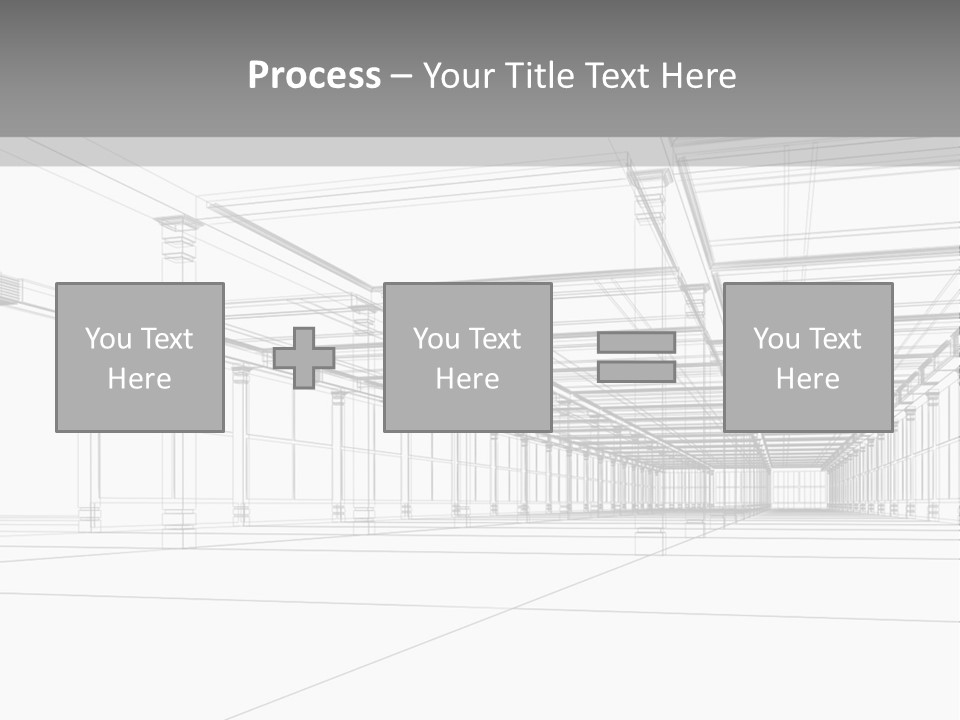 Abstract Architectural 3D Construction. Concept - Modern Architecture And Designing. PowerPoint Template