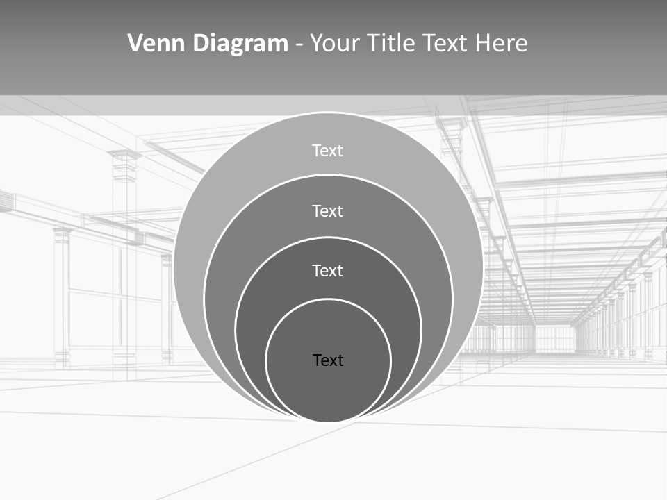 Abstract Architectural 3D Construction. Concept - Modern Architecture And Designing. PowerPoint Template