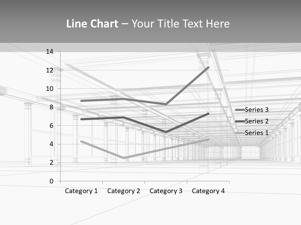 Abstract Architectural 3D Construction. Concept - Modern Architecture And Designing. PowerPoint Template