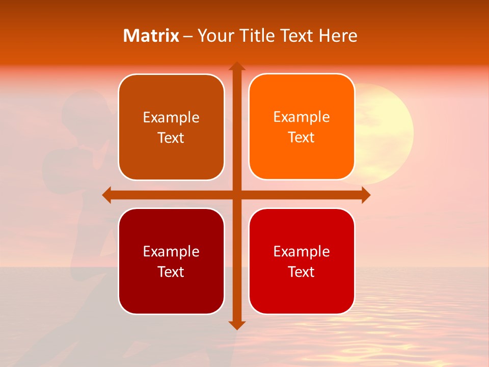 Couple In A Sexy Attitude Dancing In The Sunset PowerPoint Template