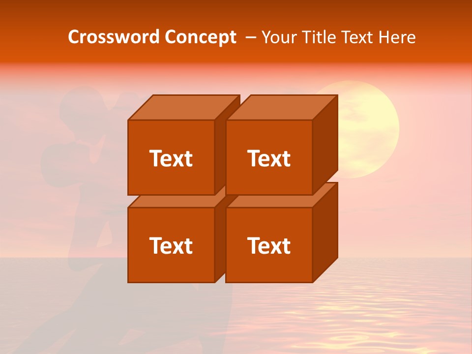 Couple In A Sexy Attitude Dancing In The Sunset PowerPoint Template
