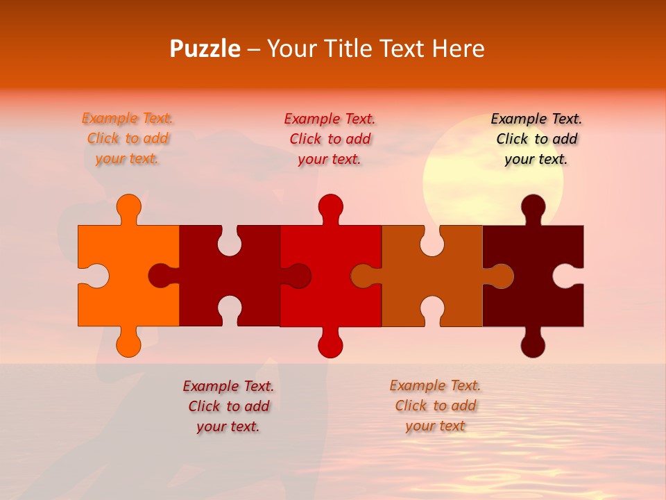 Couple In A Sexy Attitude Dancing In The Sunset PowerPoint Template