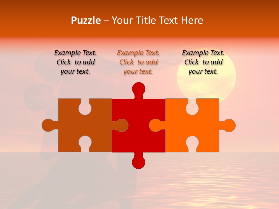 Couple In A Sexy Attitude Dancing In The Sunset PowerPoint Template