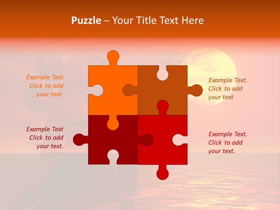 Couple In A Sexy Attitude Dancing In The Sunset PowerPoint Template