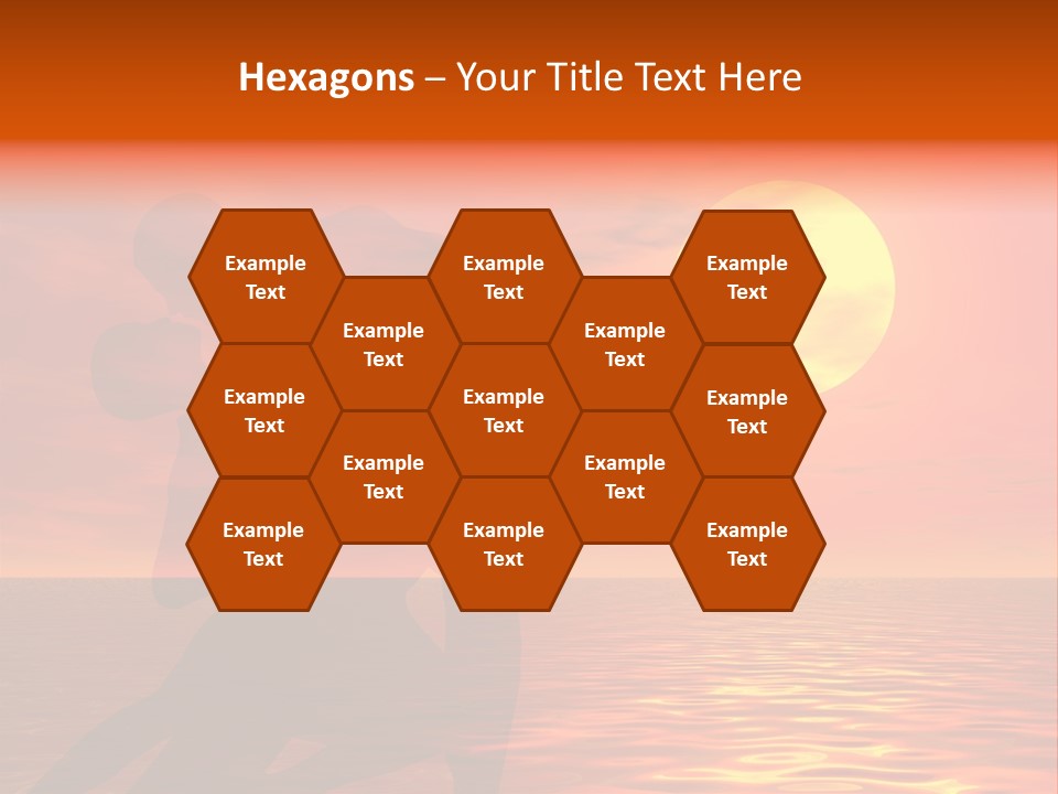 Couple In A Sexy Attitude Dancing In The Sunset PowerPoint Template