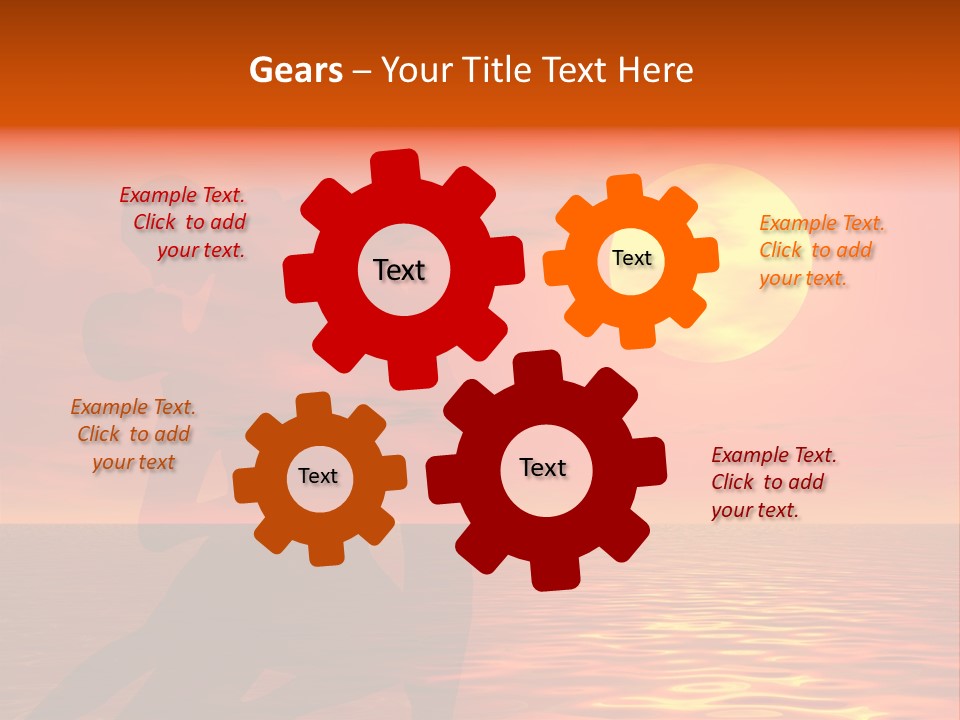 Couple In A Sexy Attitude Dancing In The Sunset PowerPoint Template