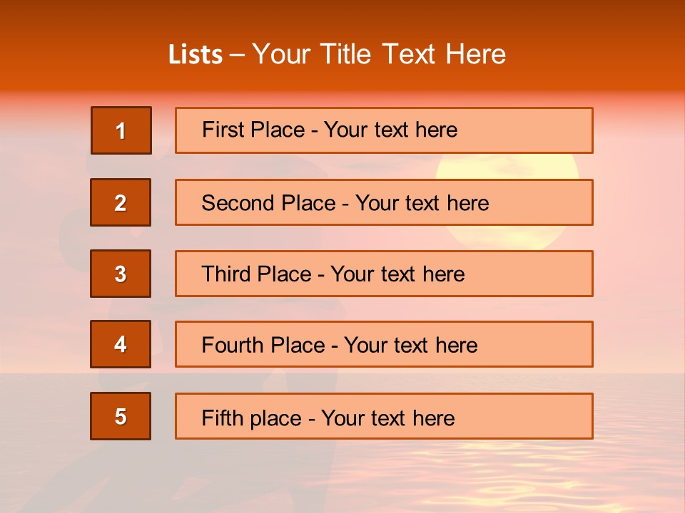 Couple In A Sexy Attitude Dancing In The Sunset PowerPoint Template
