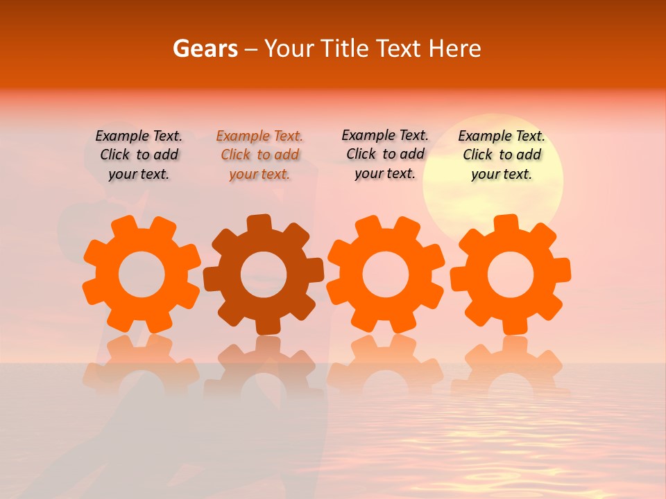 Couple In A Sexy Attitude Dancing In The Sunset PowerPoint Template