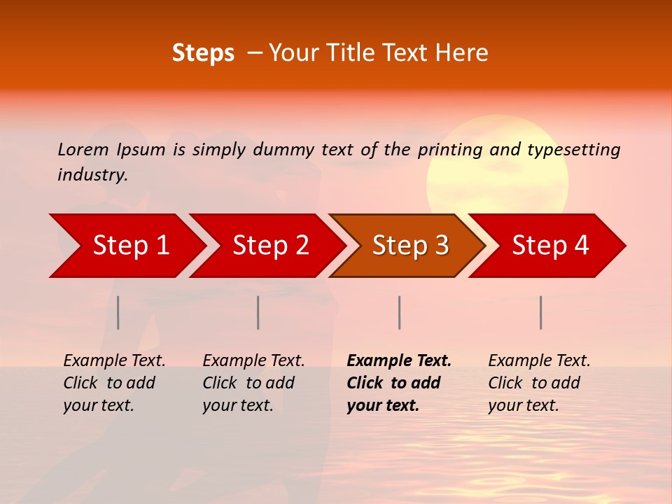Couple In A Sexy Attitude Dancing In The Sunset PowerPoint Template
