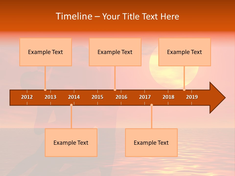 Couple In A Sexy Attitude Dancing In The Sunset PowerPoint Template