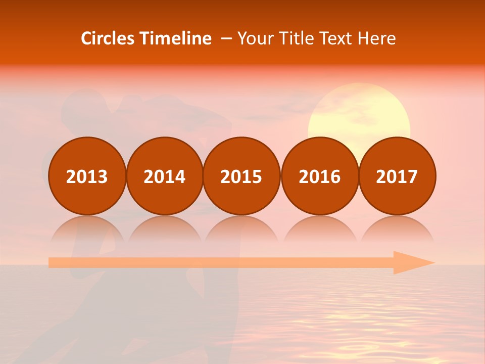 Couple In A Sexy Attitude Dancing In The Sunset PowerPoint Template