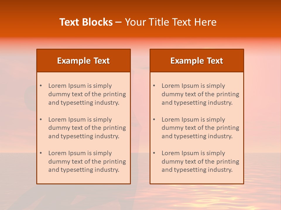 Couple In A Sexy Attitude Dancing In The Sunset PowerPoint Template