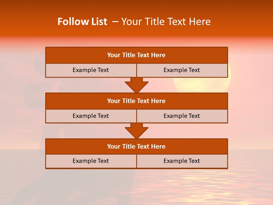 Couple In A Sexy Attitude Dancing In The Sunset PowerPoint Template