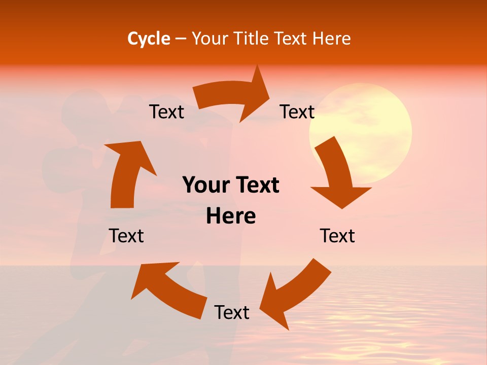 Couple In A Sexy Attitude Dancing In The Sunset PowerPoint Template