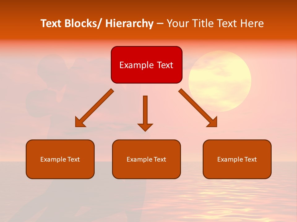 Couple In A Sexy Attitude Dancing In The Sunset PowerPoint Template