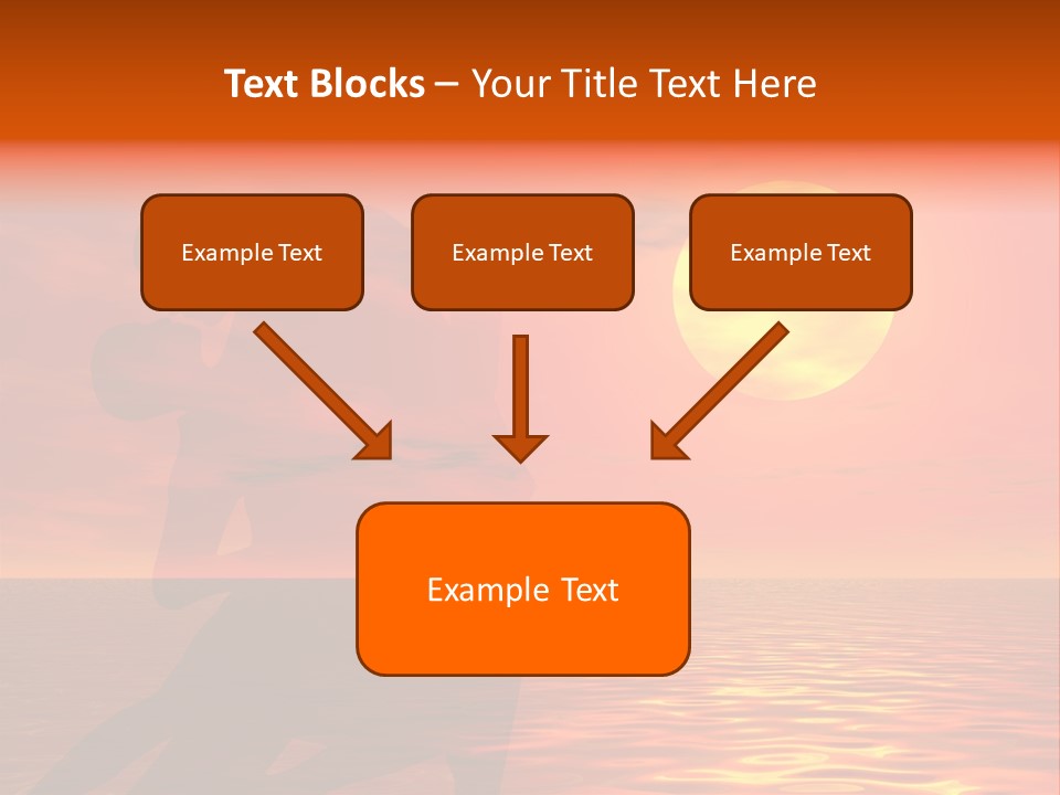 Couple In A Sexy Attitude Dancing In The Sunset PowerPoint Template