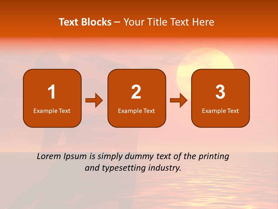 Couple In A Sexy Attitude Dancing In The Sunset PowerPoint Template