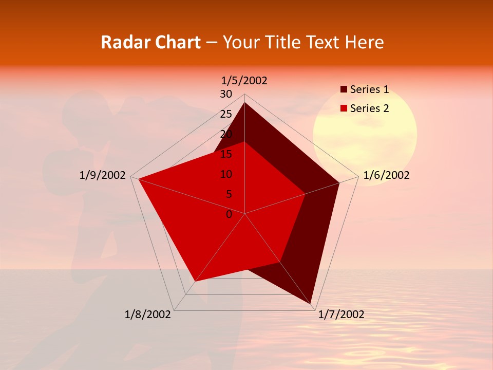 Couple In A Sexy Attitude Dancing In The Sunset PowerPoint Template