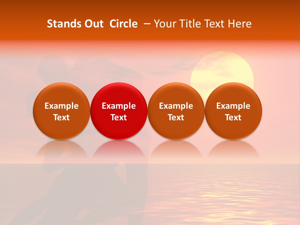 Couple In A Sexy Attitude Dancing In The Sunset PowerPoint Template