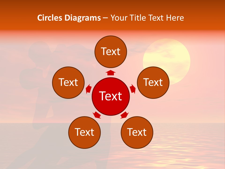 Couple In A Sexy Attitude Dancing In The Sunset PowerPoint Template