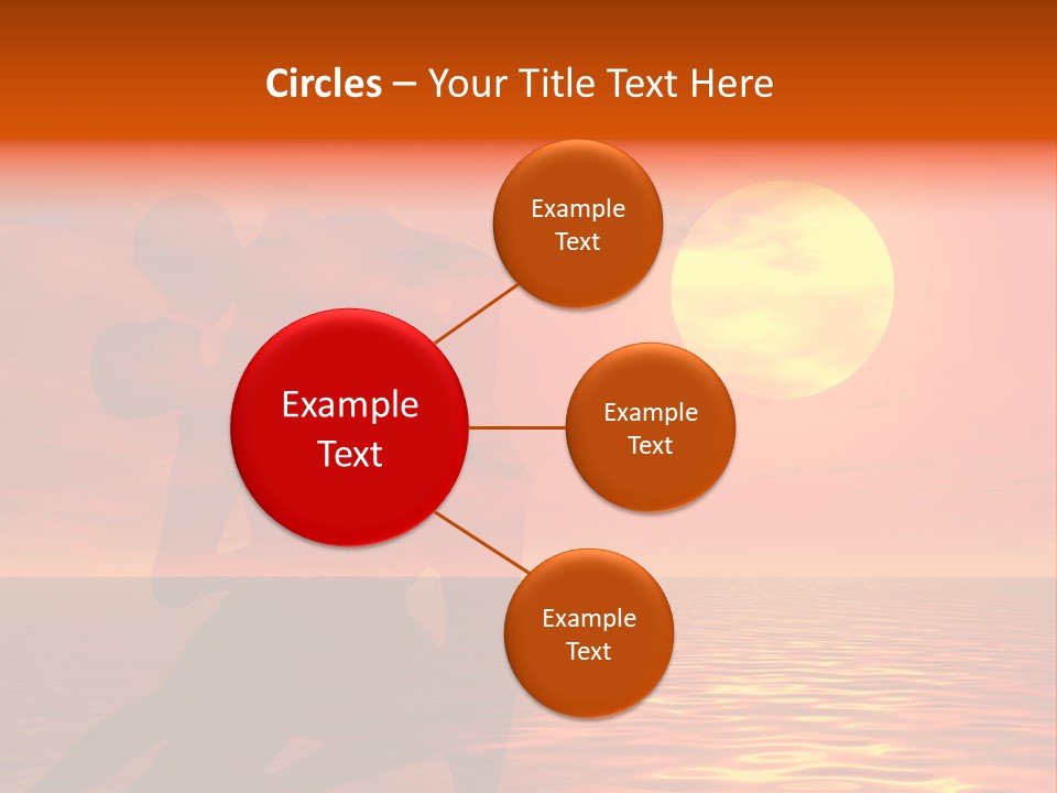 Couple In A Sexy Attitude Dancing In The Sunset PowerPoint Template