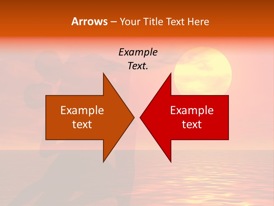 Couple In A Sexy Attitude Dancing In The Sunset PowerPoint Template