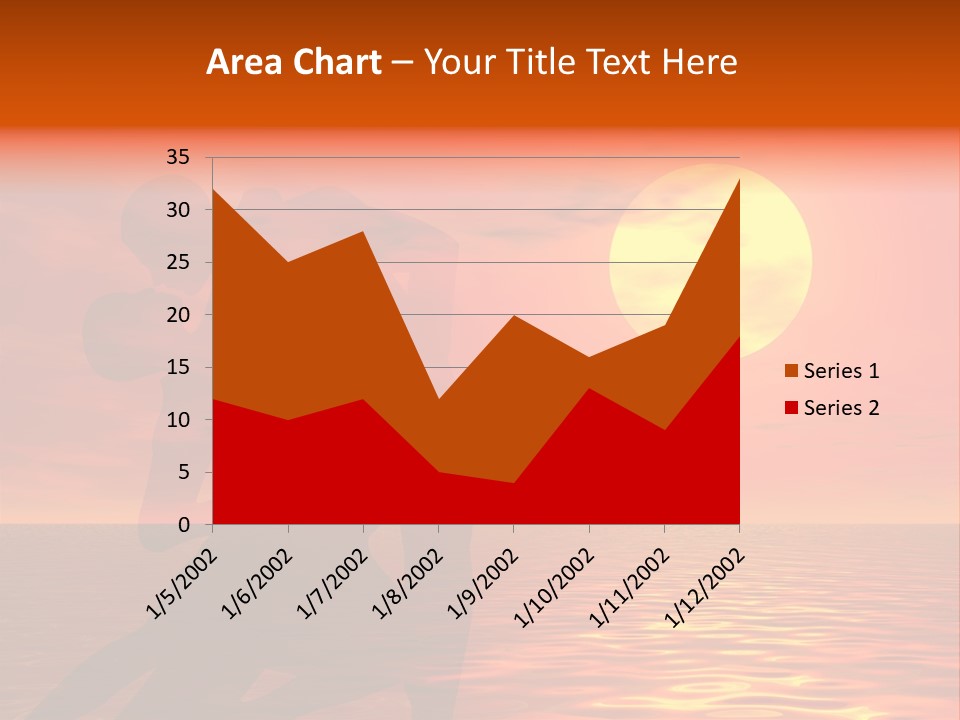 Couple In A Sexy Attitude Dancing In The Sunset PowerPoint Template